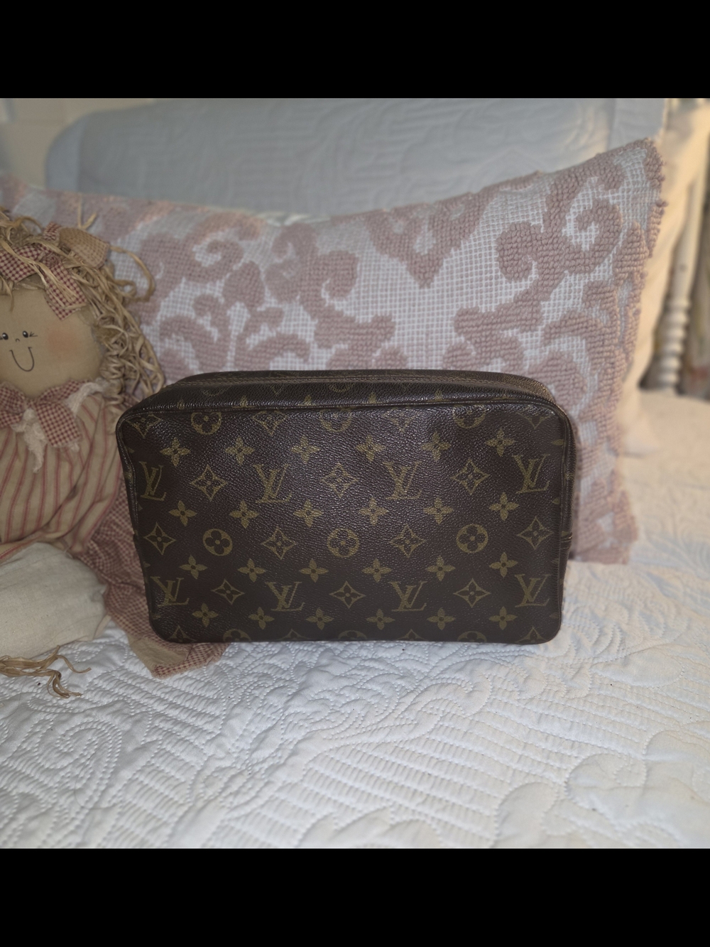 Louis Vuitton Monogram Trousse Toilette Canvas Cosmetic Pouch - Brown